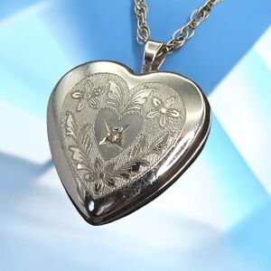 Sterling Silver Heart Locket Necklace